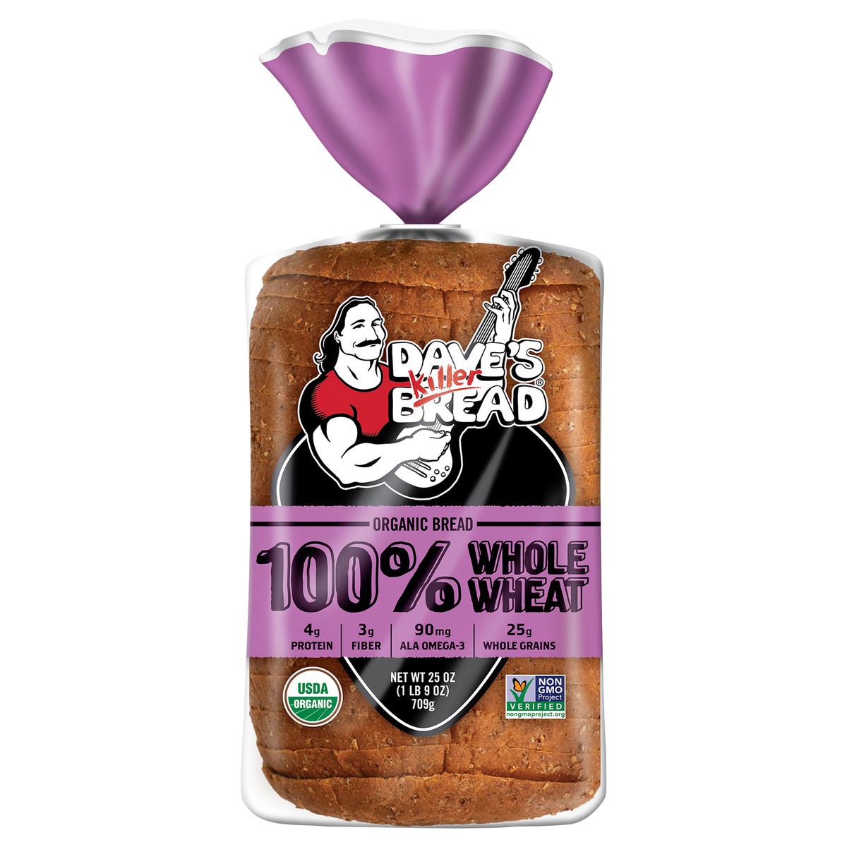 slide 1 of 8, Dave's Killer Bread 100% Whole Wheat Organic, 25 oz