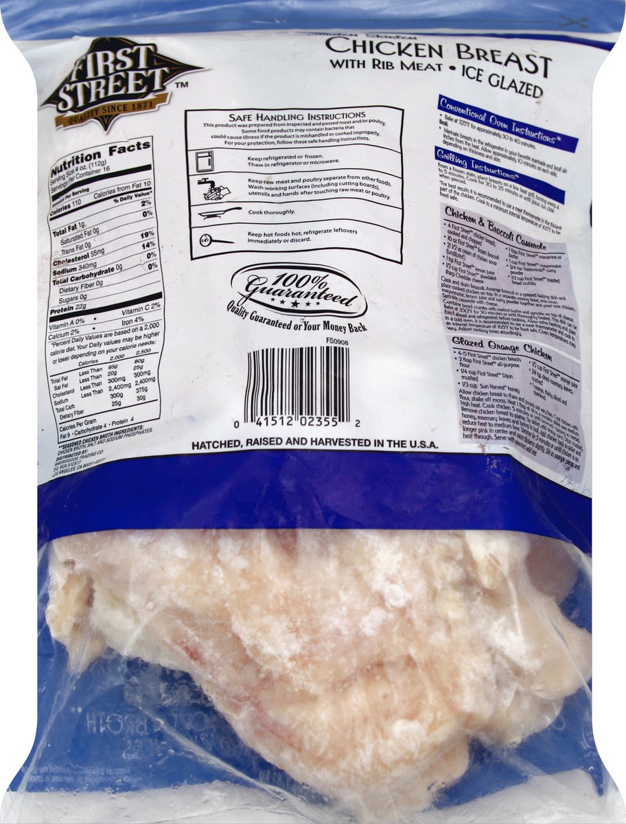 slide 5 of 6, First Street Boneless Skinless Chicken Breast, 4 lb
