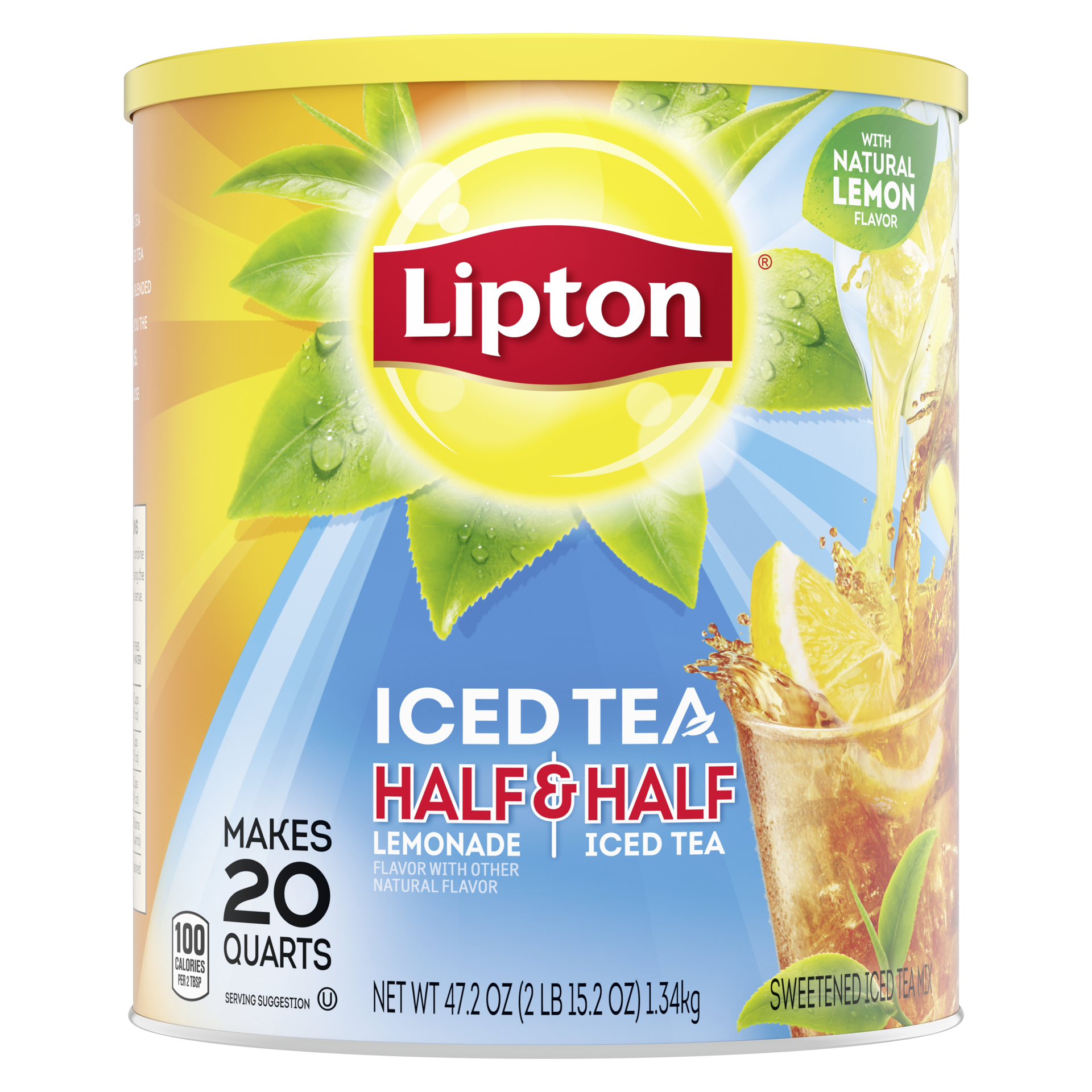 slide 4 of 4, Lipton Iced Tea Mix Half & Half Lemonade Iced Tea, 20 QT, 20 qt