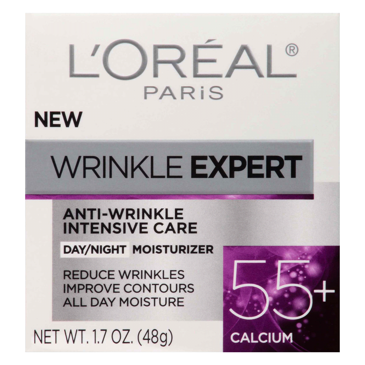 slide 1 of 1, L'Oréal Wrinkle Expert 55+ Day/Night Moisturizer, 1.7 oz