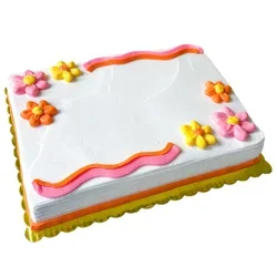 Baker Maid Buttercream Chocolate Flower Power Cake