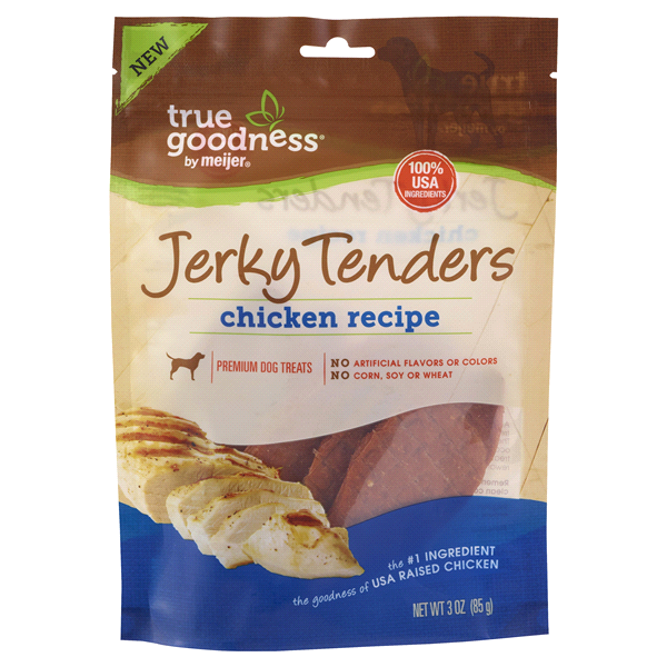 slide 1 of 1, Meijer True Goodness Jerky Tenders Chicken Recipe, 3 oz