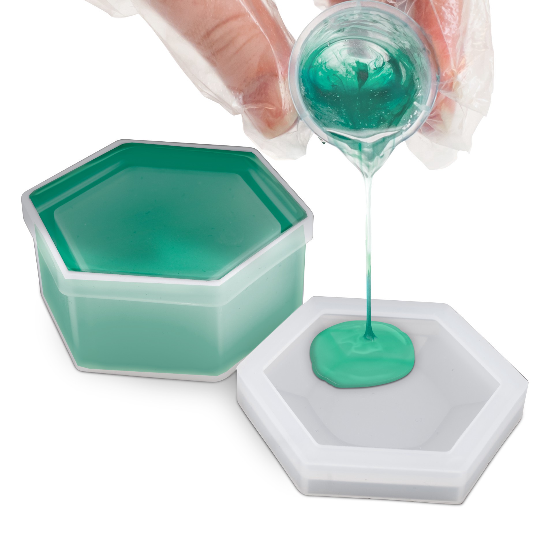 slide 3 of 8, Trinket Box Silicone Mold Set By Craft Smart, 3.15 in x 3.15 in x 1.46 in