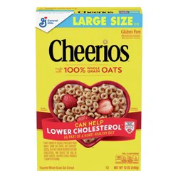 Cheerios Cereal, Limited Edition Happy Heart Shapes, Heart Healthy Cereal with Whole Grain Oats, Large Size, 12 oz