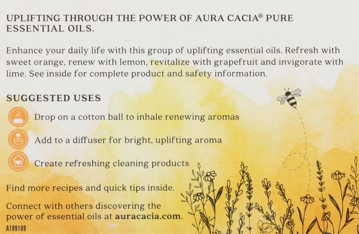 slide 11 of 11, Aura Cacia Uplifting Kit Essential Oils Bottle 4 ea, 4 ct