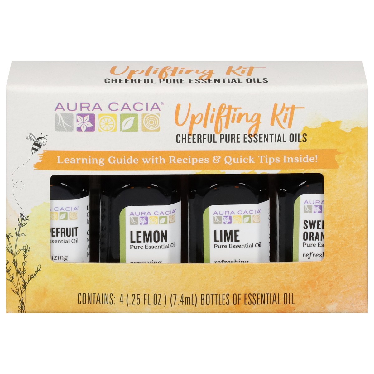 slide 1 of 11, Aura Cacia Uplifting Kit Essential Oils Bottle 4 ea, 4 ct