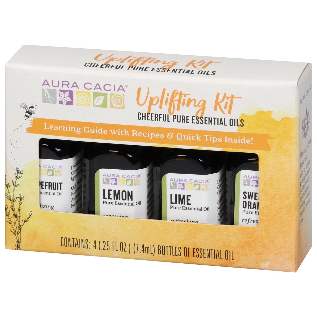 slide 2 of 11, Aura Cacia Uplifting Kit Essential Oils Bottle 4 ea, 4 ct