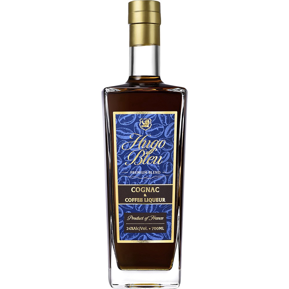 slide 1 of 1, Hugo Bleu Coffee Cognac Liqueur, 700 ml