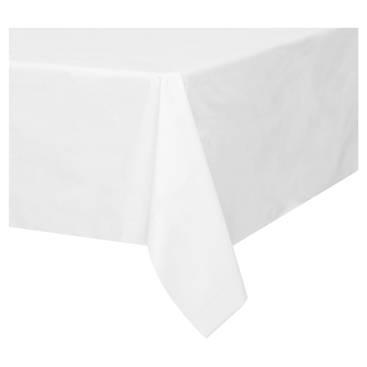 slide 1 of 5, Unique Bright White Plastic Table Cover, 108 x 54, 54 in x 108 in