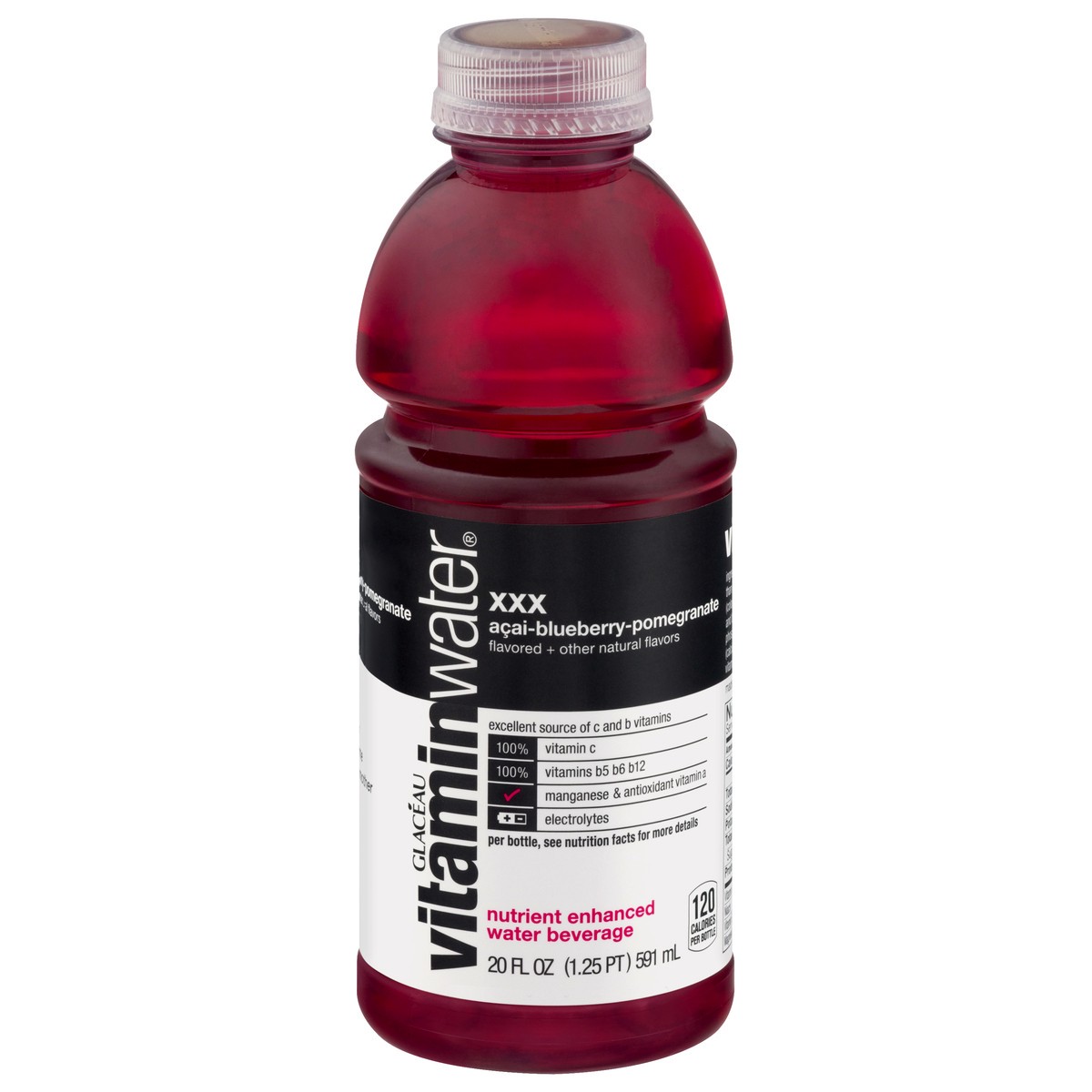 slide 1 of 2, vitaminwater zero sugar xxx Bottle- 20 fl oz, 20 fl oz