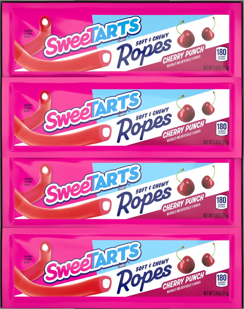 slide 9 of 12, SweeTARTS 71924 159435 Soft & Chewy Ropes Cherry Punch 1.8 oz x 24 ct DRT, 24 ct