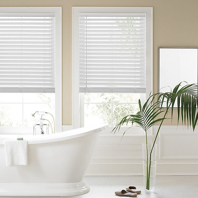 slide 2 of 6, Real Simple Faux Wood Cordless Shade - White, 28.5 in x 48 in