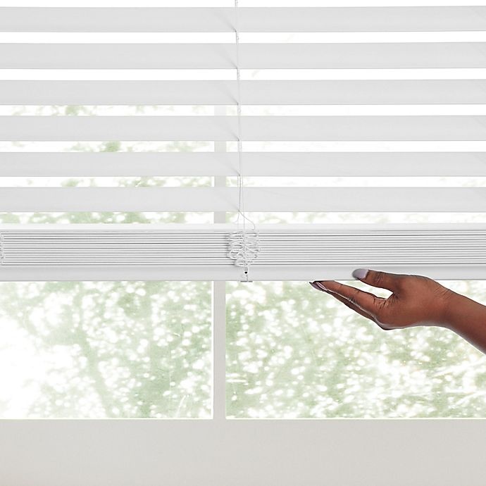slide 5 of 6, Real Simple Faux Wood Cordless Shade - White, 28.5 in x 48 in