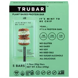 Trubar It's Mint to Be Chip Protein Bar - 5 x 1.76 oz Bars