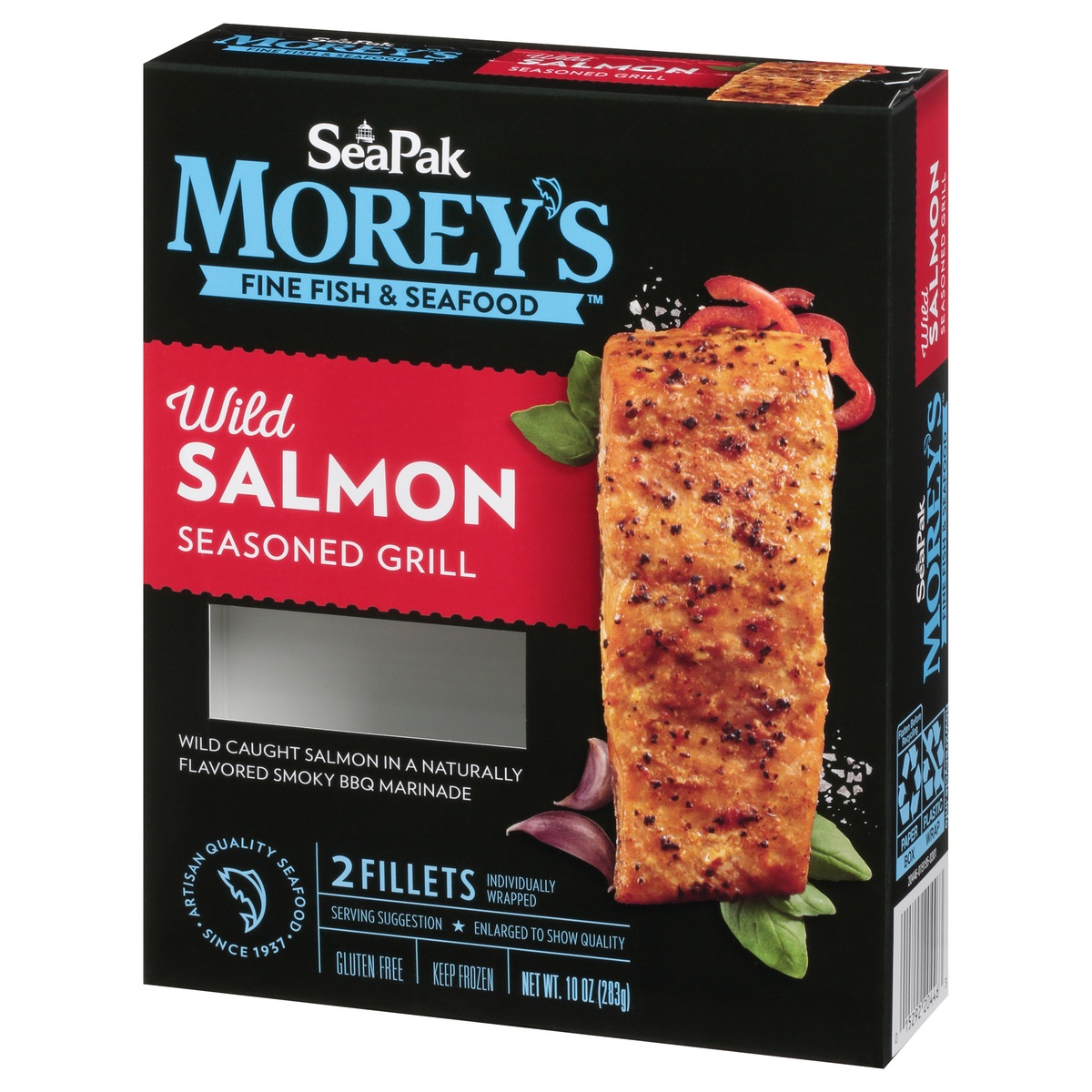 slide 3 of 11, Morey's Wild Salmon Seasoned Grill, 10 oz