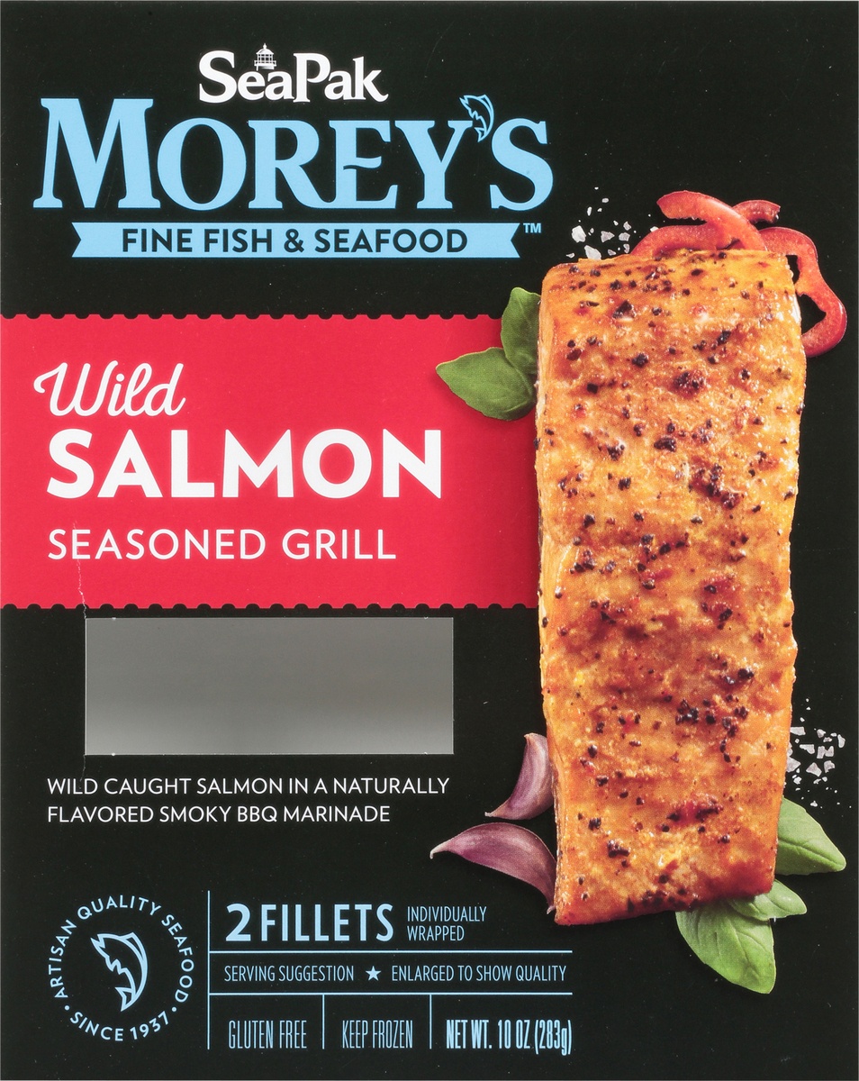 slide 9 of 11, Morey's Wild Salmon Seasoned Grill, 10 oz