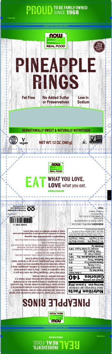 slide 3 of 7, NOW Real Food Pineapple Rings - 12 oz., 12 oz