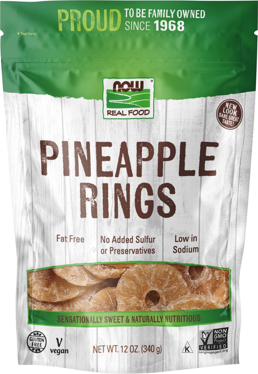 slide 6 of 7, NOW Real Food Pineapple Rings - 12 oz., 12 oz