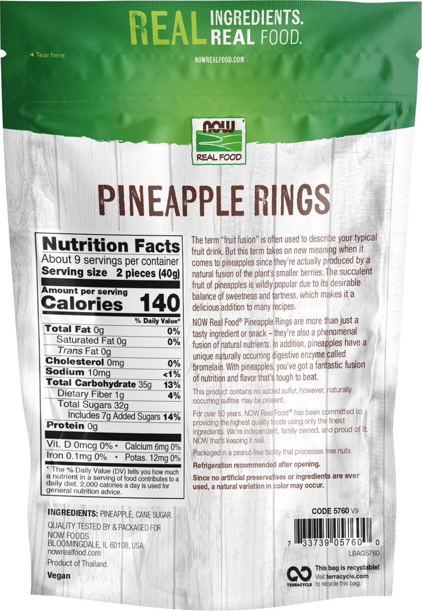 slide 7 of 7, NOW Real Food Pineapple Rings - 12 oz., 12 oz