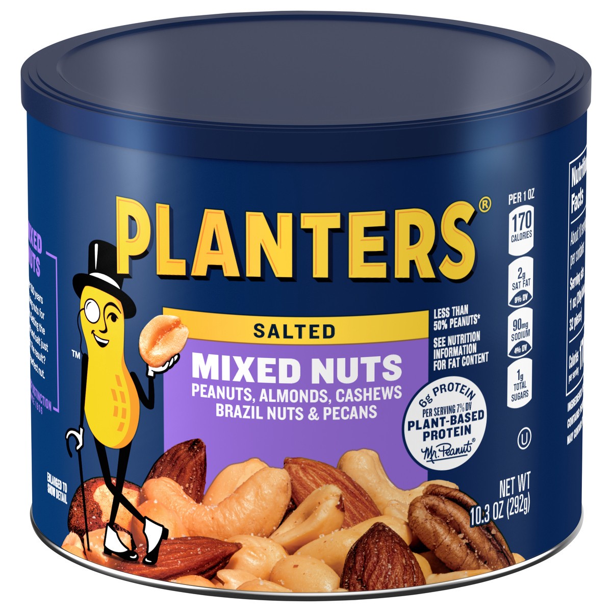 slide 1 of 15, Planters Salted Mixed Nuts 10.3 oz, 10.3 oz