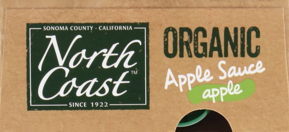 slide 2 of 4, North Coast Applesauce Peach Organic 4Pk, 