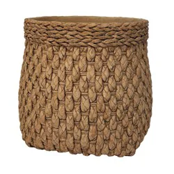Braided Rim Basket 8.5 Light Brown