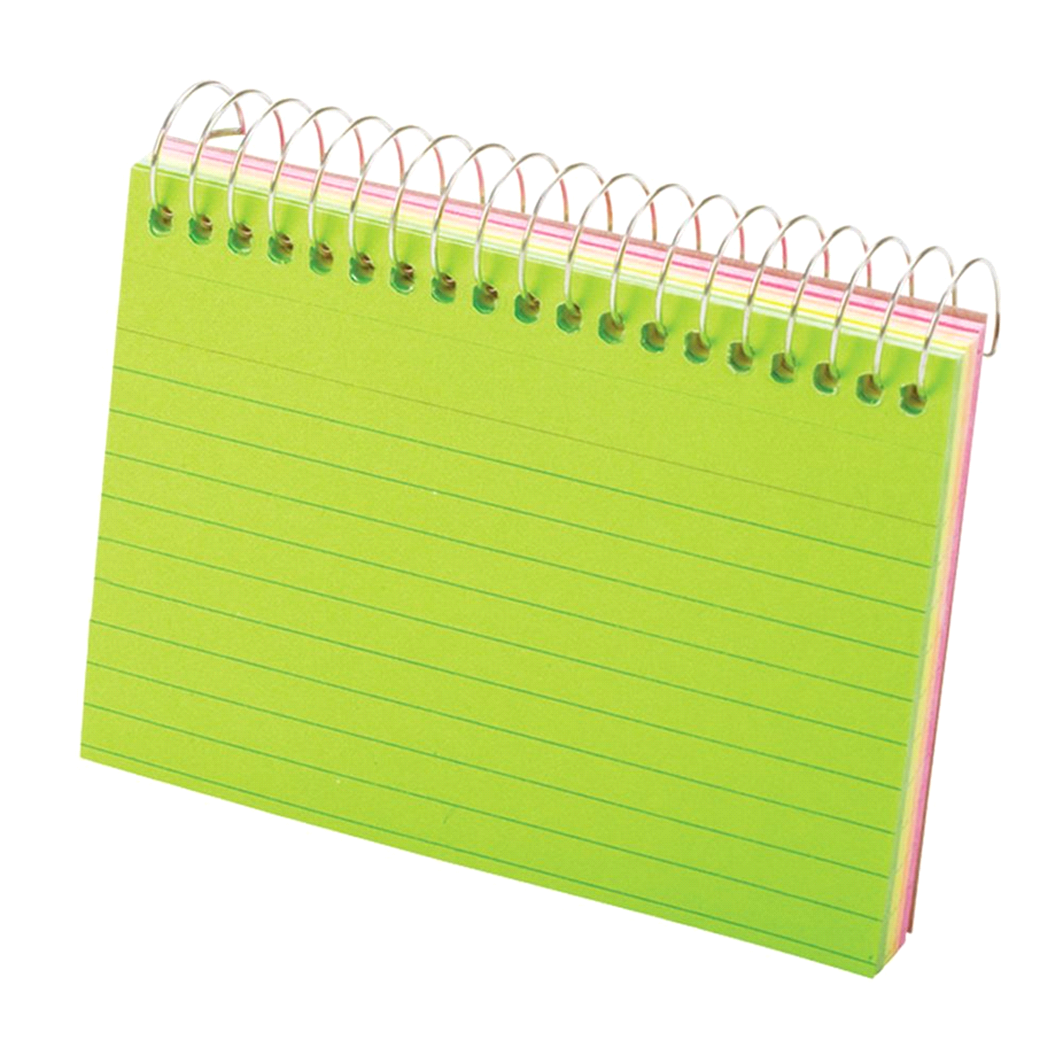 slide 1 of 1, Oxford Glow Spiral Ruled Index Cards, 3 in x 5 in