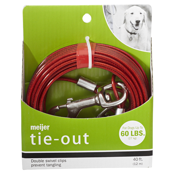 slide 1 of 2, Meijer Pet Tie Out, Large, 40 ft