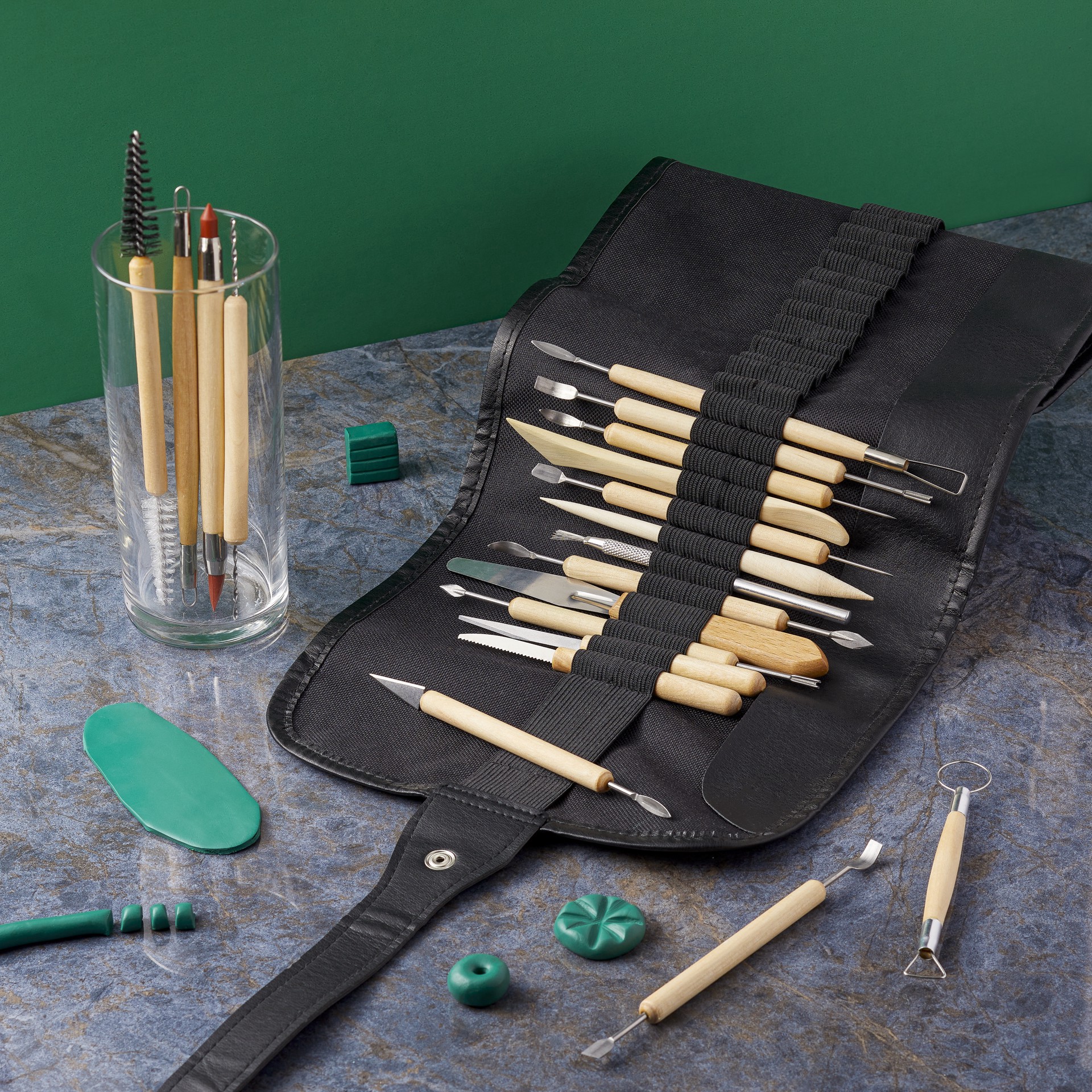 slide 3 of 6, Clay Tool Set By Craft Smart, 8.8 in x 22 in