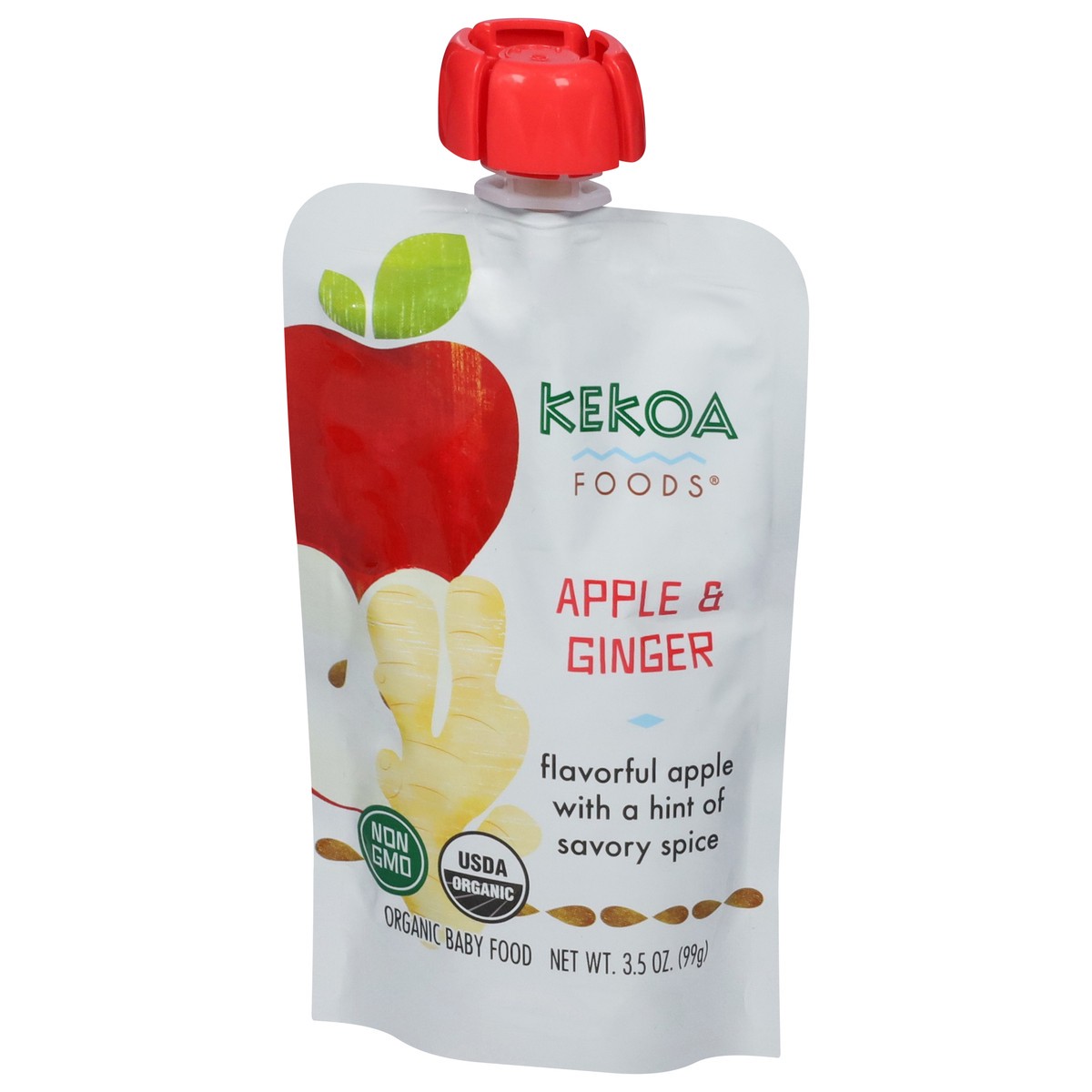 slide 10 of 13, Kekoa Foods Organic Apple & Ginger Baby Food 3.5 oz, 3.5 oz