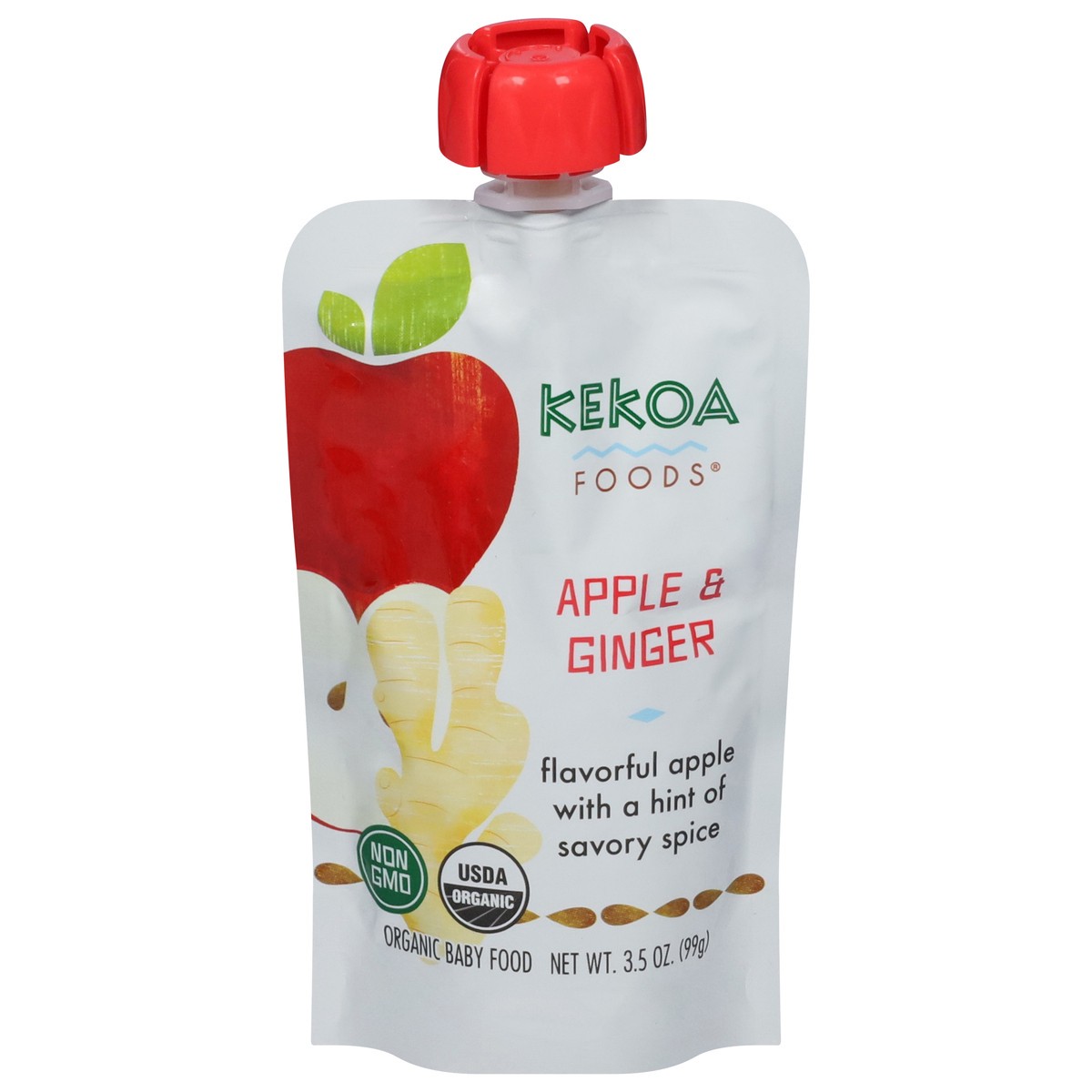 slide 2 of 13, Kekoa Foods Organic Apple & Ginger Baby Food 3.5 oz, 3.5 oz