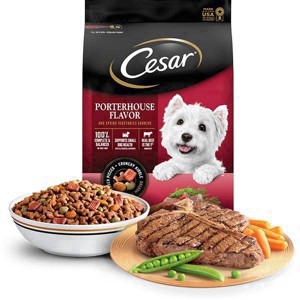 slide 48 of 50, Cesar Small Breed Dry Dog Food Porterhouse Flavor And Spring Vegetables Garnish, 5 lb