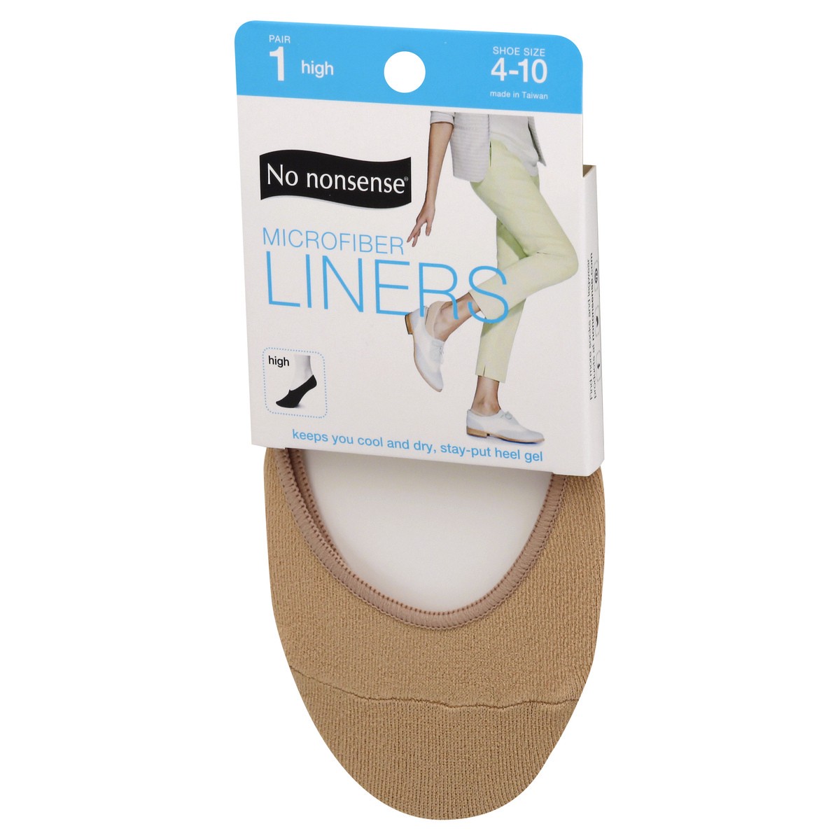 slide 8 of 10, No Nonsense Nude Hidden Cotton Liner, 1 ct