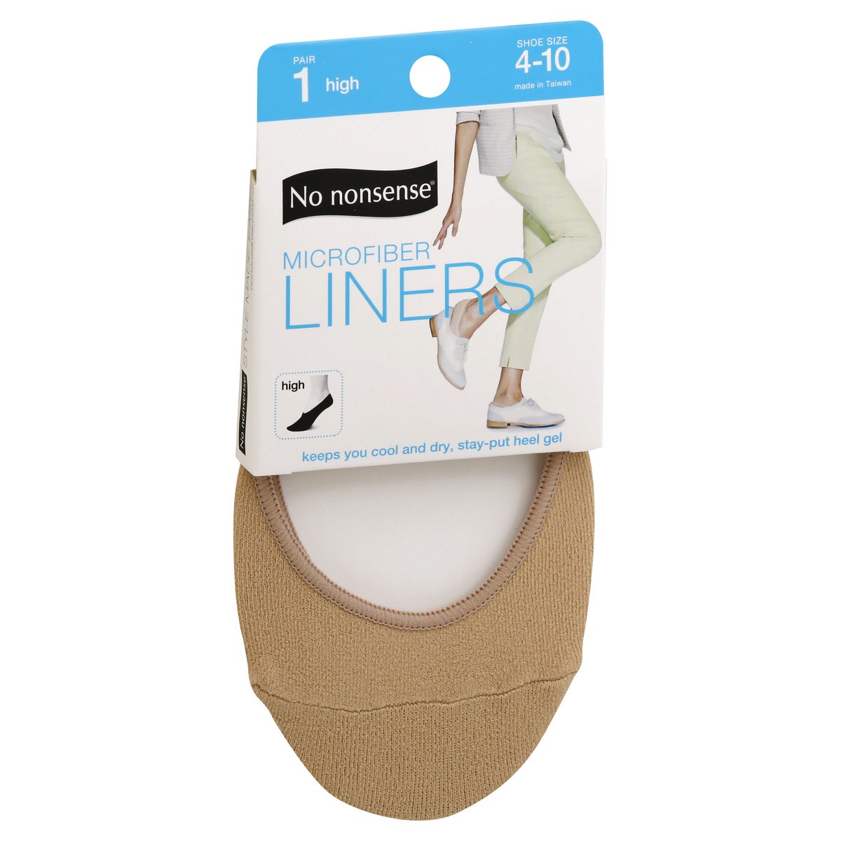 slide 3 of 10, No Nonsense Nude Hidden Cotton Liner, 1 ct