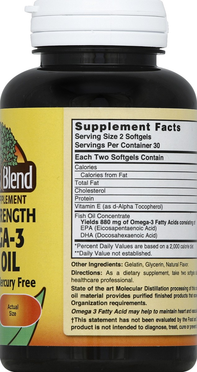slide 7 of 8, Natures Blend Omega-3 Fish Oil 60 ea, 60 ct