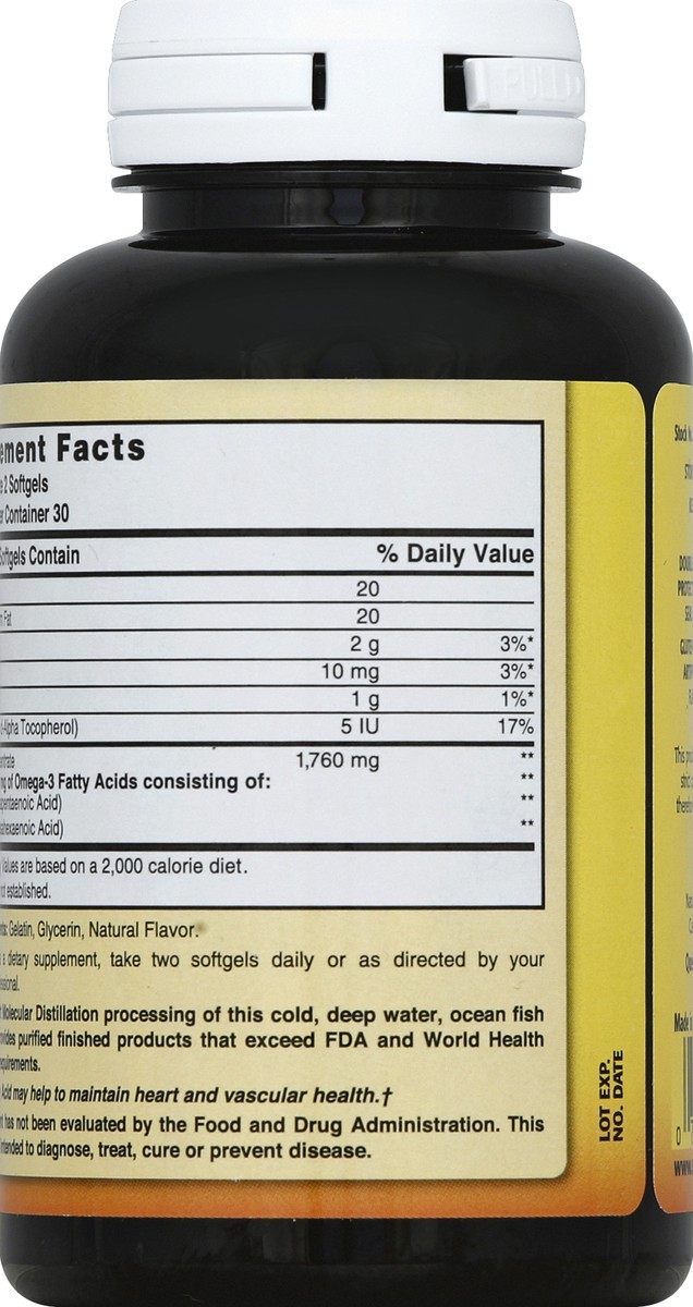 slide 3 of 8, Natures Blend Omega-3 Fish Oil 60 ea, 60 ct