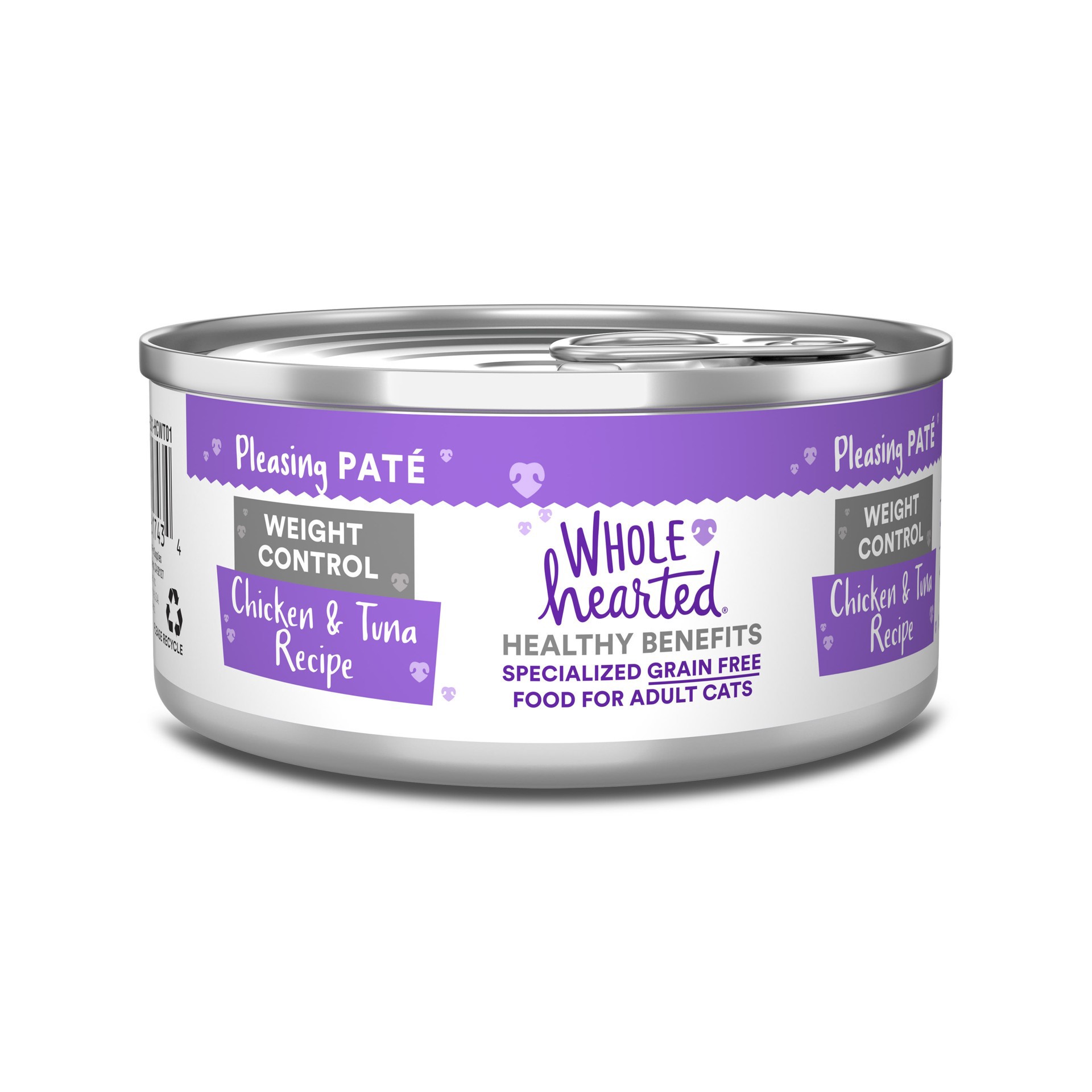 slide 1 of 1, WholeHearted Weight Control Chicken & Tuna Recipe Adult Wet Cat Food, 5.5 oz., 5.5 oz