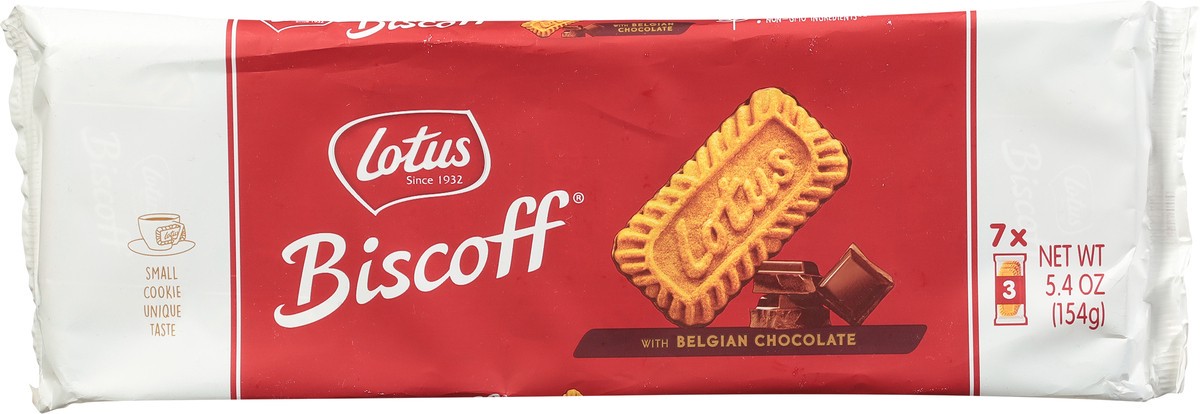 slide 5 of 9, Lotus Biscoff Cookies with Belgian Chocolate 7 ea, 7 ct