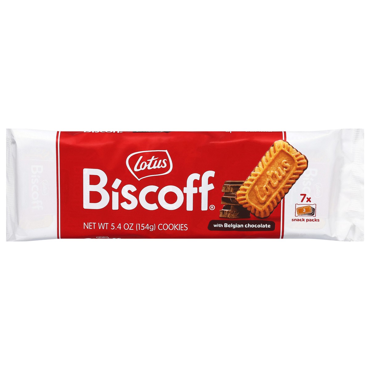 slide 1 of 9, Lotus Biscoff Cookies with Belgian Chocolate 7 ea, 7 ct