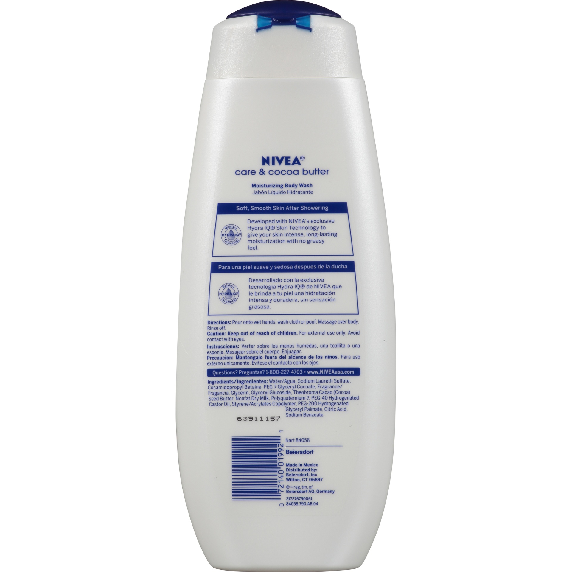 slide 6 of 7, Nivea Care and Cocoa Butter Moisturizing Body Wash, 16.9 fl oz