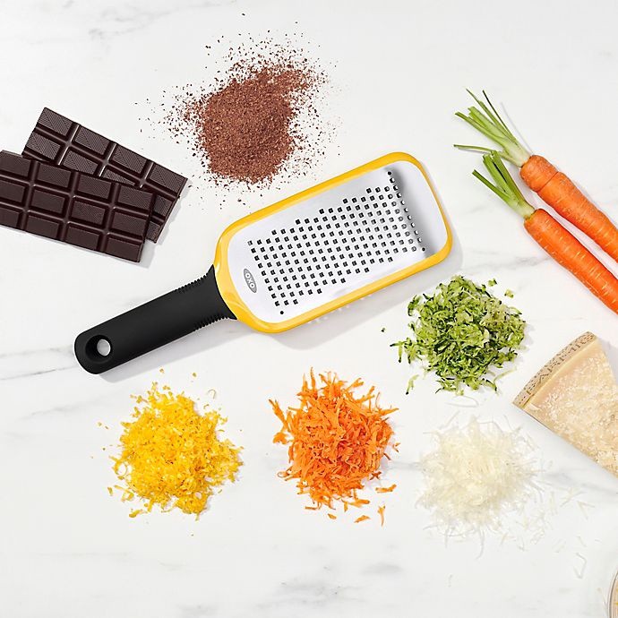 slide 4 of 4, OXO Good Grips Medium Etched Grater - Yellow, 1 ct