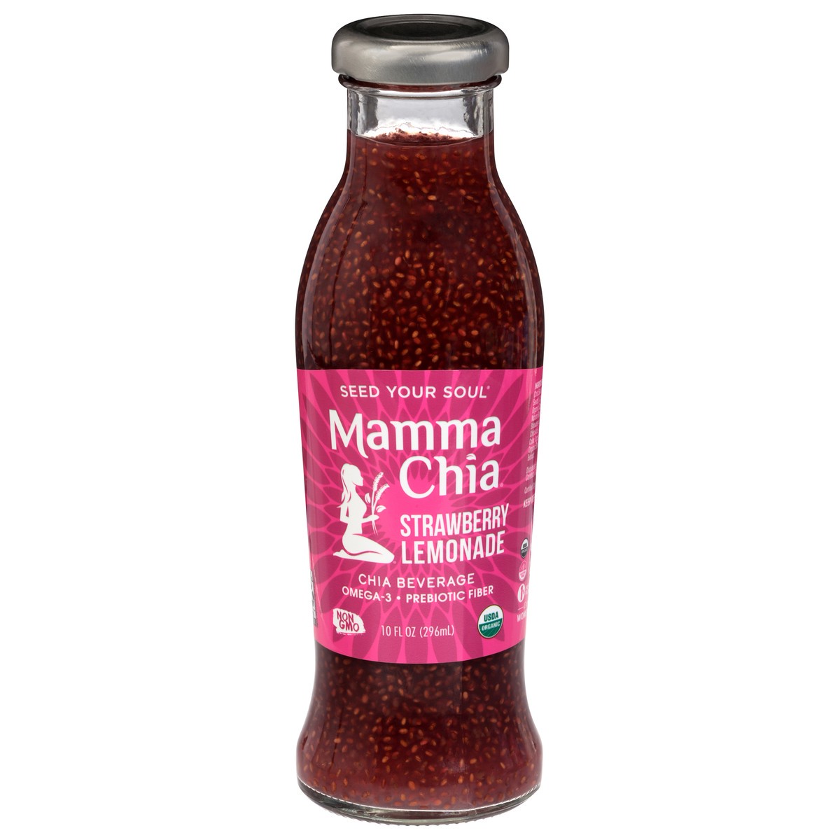 slide 1 of 12, Mamma Chia Strawberry Lemonade Chia Beverage 10 fl oz, 10 oz
