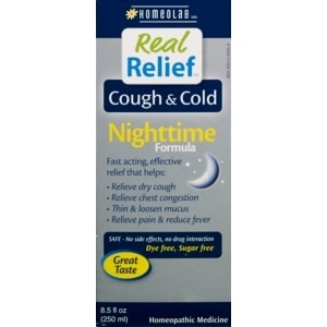 slide 1 of 1, Homeolab Real Relief Cough & Cold Nighttime Formula, 8.5 oz