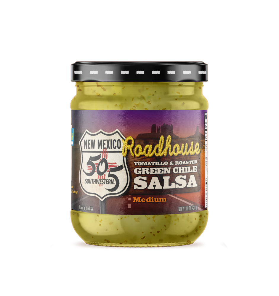 slide 1 of 1, 505 Southwestern Roadhouse Tomatillo And Medium Roasted Green Chile Salsa, 15 oz