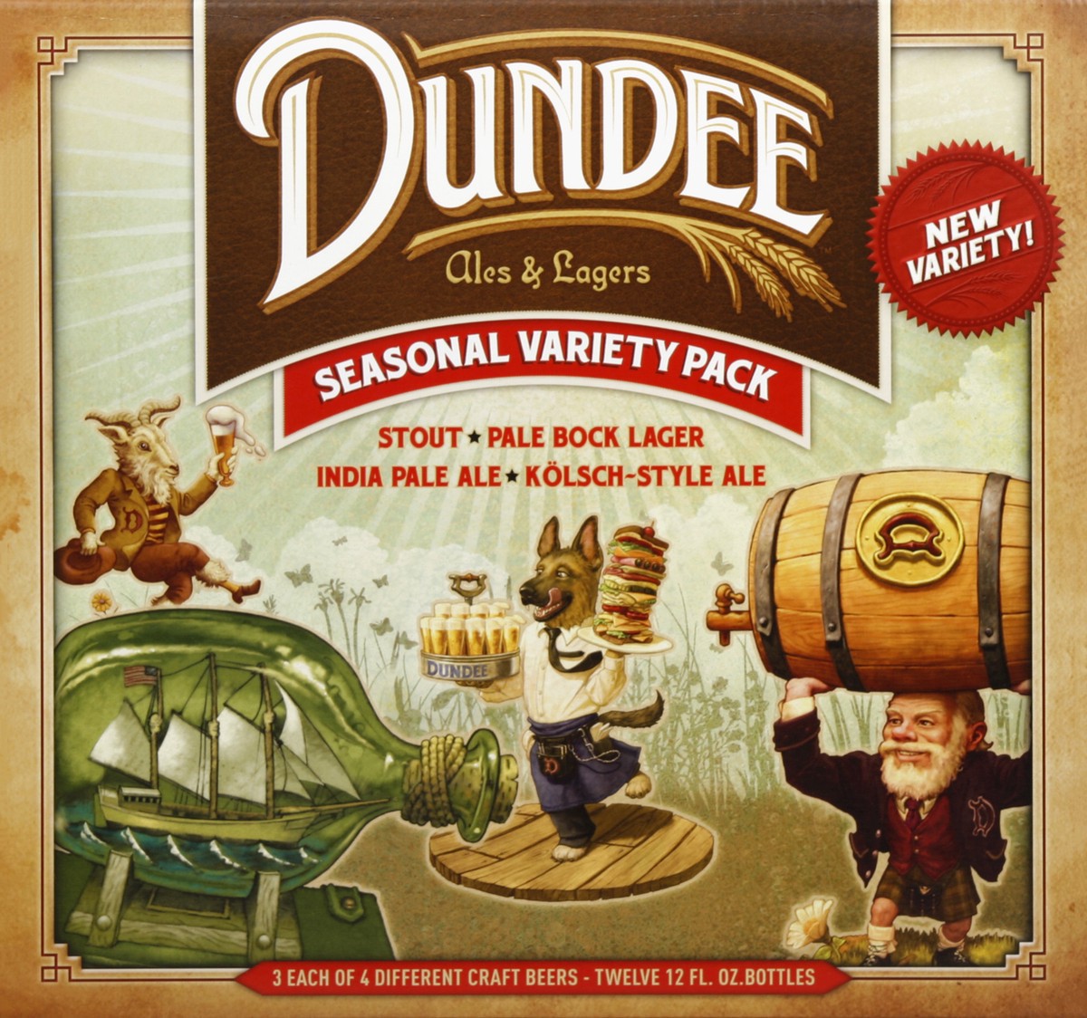 slide 4 of 6, Dundee Brewmasters Seasonal Variety Pack, 12 ct; 12 oz