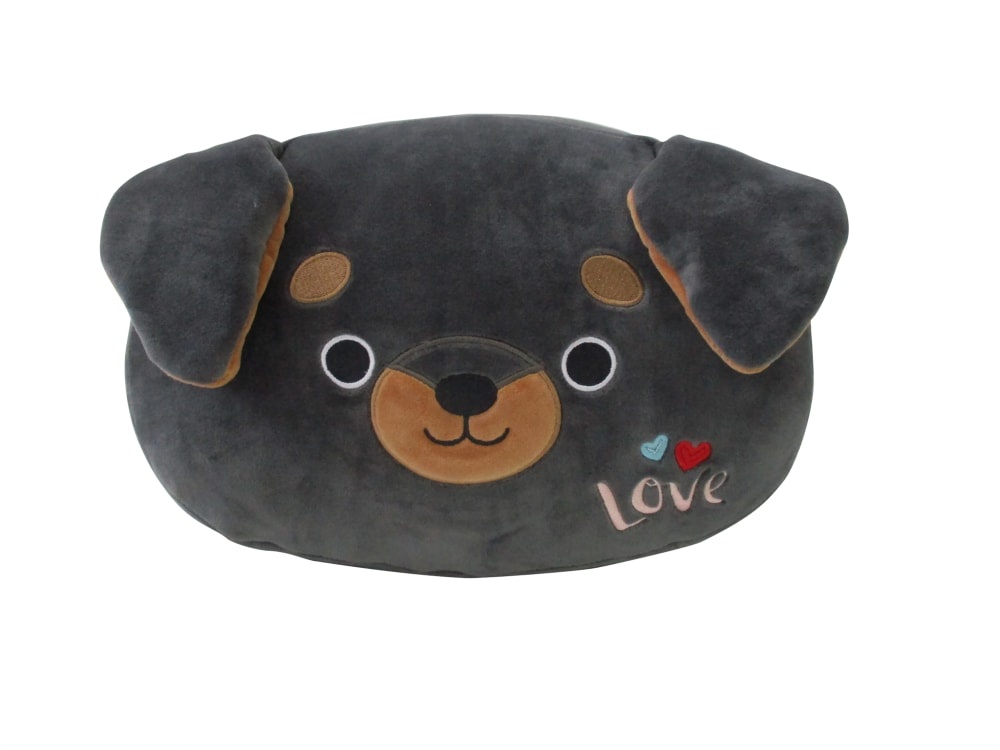 slide 1 of 1, Squishmallows Stackable Dog Plush - Black/Brown, 12 in