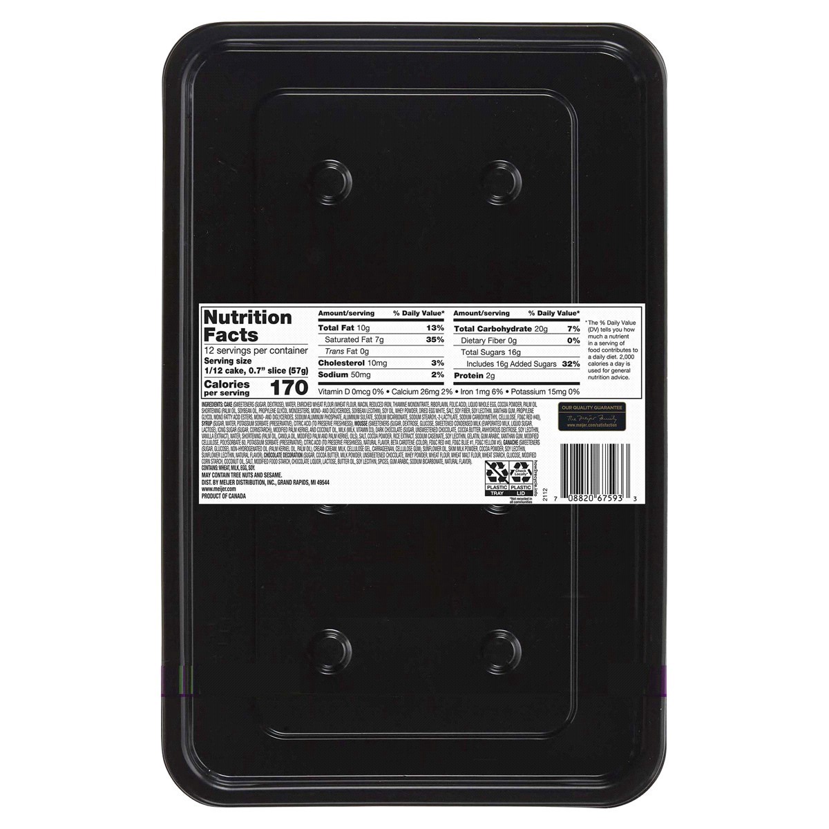 slide 3 of 9, FREDERIKS BY MEIJER Frederik's by Meijer Tuxedo Bar Cake, 21 oz, 17.6 oz