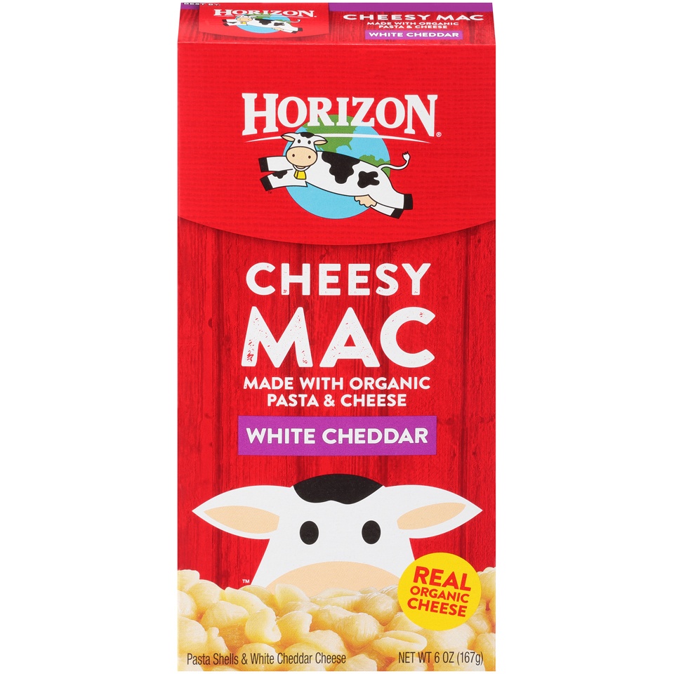 slide 1 of 4, Horizon Cheesy Mac Pasta Shells White Cheddar Cheese, 6 oz