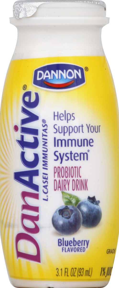 slide 4 of 4, DanActive Probiotic Dairy Drink, Blueberry, 3.1 oz