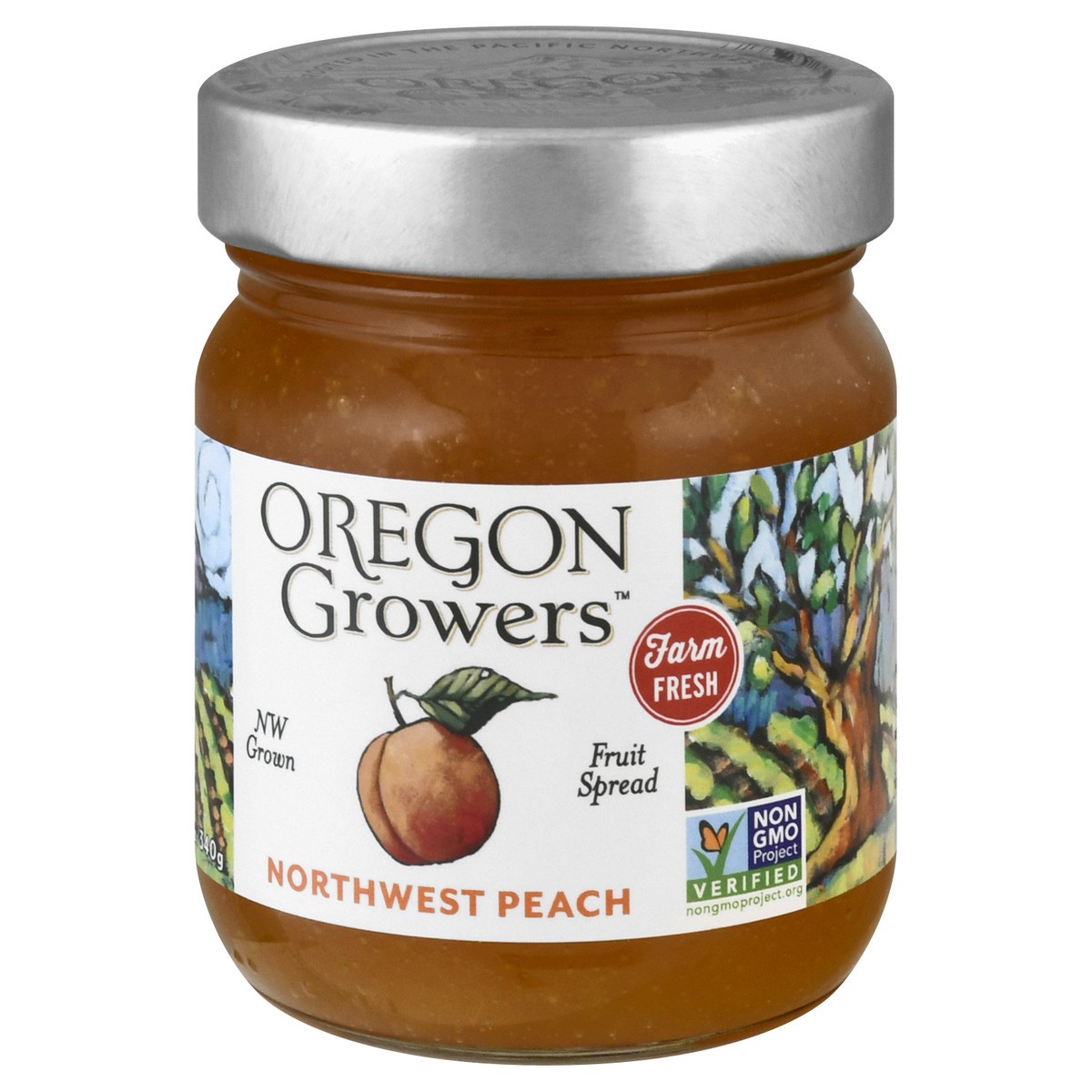 slide 7 of 12, Oregon Growers Northwest Peach Fruit Spread 12 oz, 